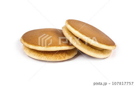 pancakes isolated on a white background 107817757