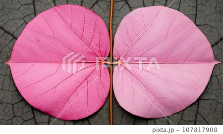 Close up texture leaf structure macro photography, abstract texture, Generative AI illustration 107817908