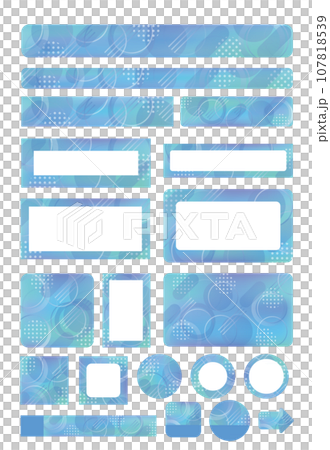 Watercolor style frame label set light blue Watercolor style frame label set light blue 107818539