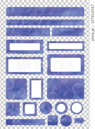 Watercolor style label sticker set purple 107818587