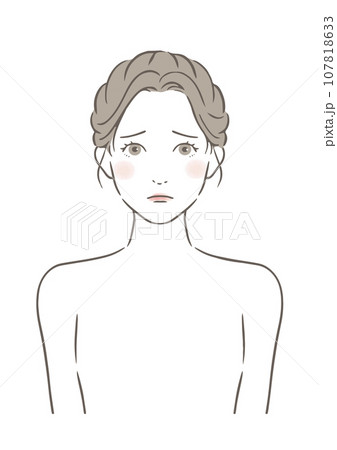 悩み困るがっかりする女性 悩み困るがっかりする女性 107818633