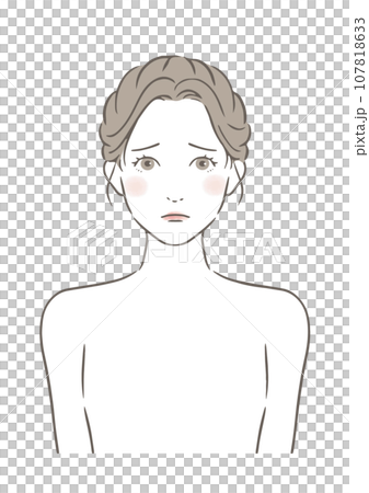 悩み困るがっかりする女性 悩み困るがっかりする女性 107818633