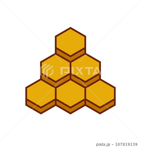 Honeycomb vector icon on white background. 107819139