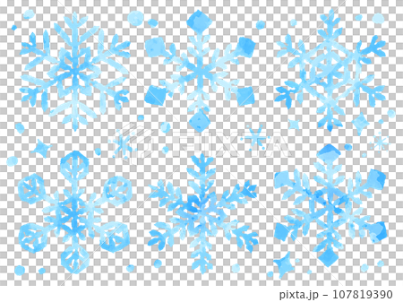 雪花插畫手繪 107819390