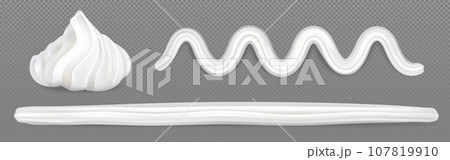 3d white ice cream whip isolated vector decoration 3d white ice cream whip isolated vector decoration 107819910