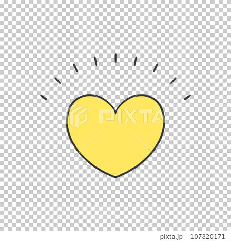 手繪簡單的黃色心形標記插畫素材 手繪簡單的黃色心形標記插畫素材 107820171