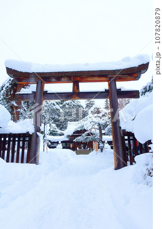 初詣　日本の神社　松が岬公園 107820879