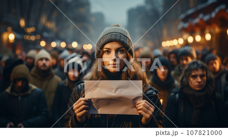 a group of people came out with posters to a rally for human rights. a group of people came out with posters to a rally for human rights. 107821000