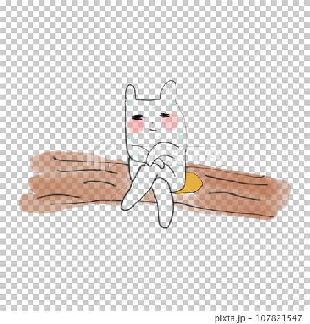 サウナを楽しむウサギ 107821547