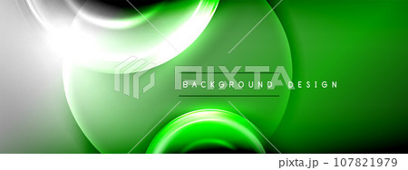 Circles lines and bubbles on bright glowing effect gradient with light and shadow effects. Dynamic interplay of light, shadow and depth. Futuristic and rhythmic technology design Circles lines and bubbles on bright glowing effect gradient with light and shadow effects. Dynamic interplay of light, shadow and depth. Futuristic and rhythmic technology design 107821979