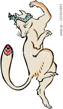 浮世絵　踊るキツネ　その1 107824905