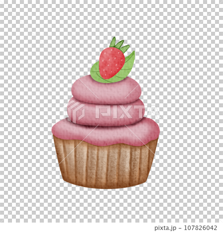 cake with strawberry cake with strawberry 107826042