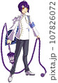 ファンタジーな紫髪の少年のイラスト素材 107826072
