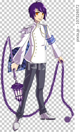 ファンタジーな紫髪の少年のイラスト素材のイラスト素材 [107826072