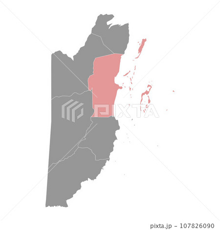 Belize District map, administrative division of Belize. 107826090