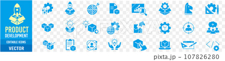 Product Development Editable Line icons Vector Product Development Editable Line icons Vector 107826280