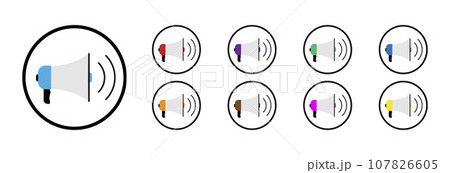 Megaphone icon. 107826605