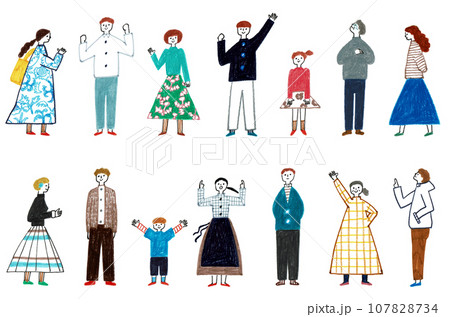 色々な年代の女性と男性 107828734