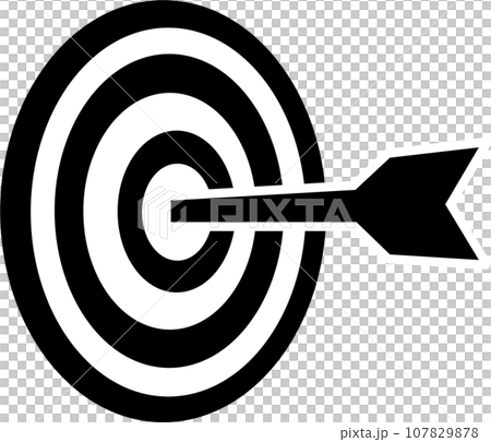的を中心に命中するイメージのイラスト素材 [107829878] - PIXTA