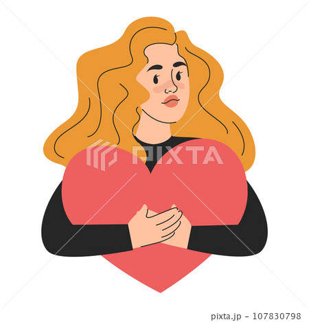 Love yourself concept vector isolated Love yourself concept vector isolated 107830798