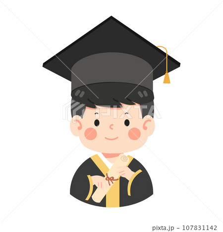 Kid boy Graduated student cartoon 107831142
