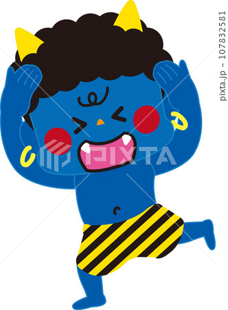 困った顔のかわいい青鬼 107832581