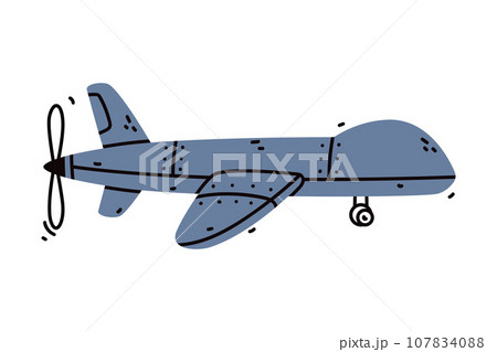 Airplane as Aircraft Flying in the Air Vector Illustration Airplane as Aircraft Flying in the Air Vector Illustration 107834088