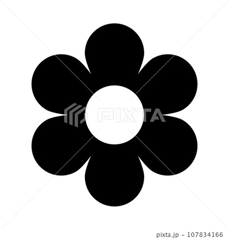 花 シルエット 107834166