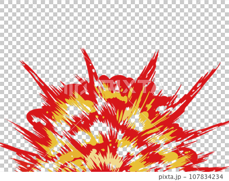 爆炸火焰卡通 107834234