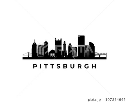 Vector Pittsburgh skyline.  107834645