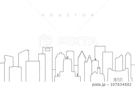 Outline Houston skyline. 107834882