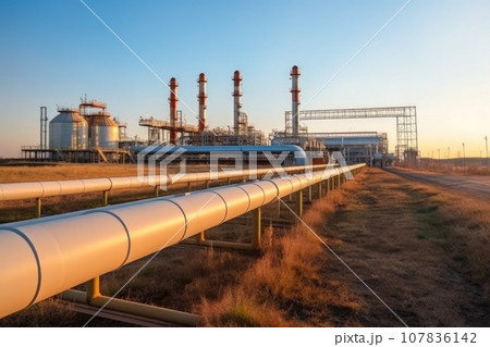 Gas pipeline and gas distribution substation. 107836142
