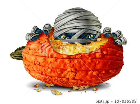 Mummy Eating A Pumpkin Mummy Eating A Pumpkin 107836588