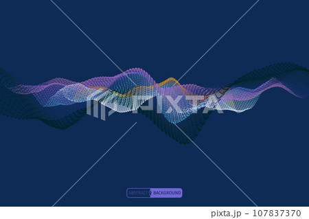 3D abstract waves oscillating with the glow of light. Abstract technology background. 3D abstract waves oscillating with the glow of light. Abstract technology background. 107837370