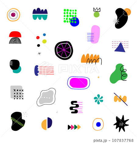 abstract colorful shapes vector background , design element set 107837768