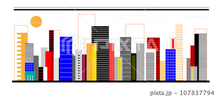 modern city abstract vector illustration , design element 107837794
