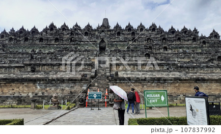 Borobudur Buddhist Temple, a UNESCO World Heritage site, in Central Java, Indonesia 107837992