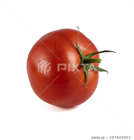 Tomato isolated on white background. With clipping path. Full depth of field. 107843951