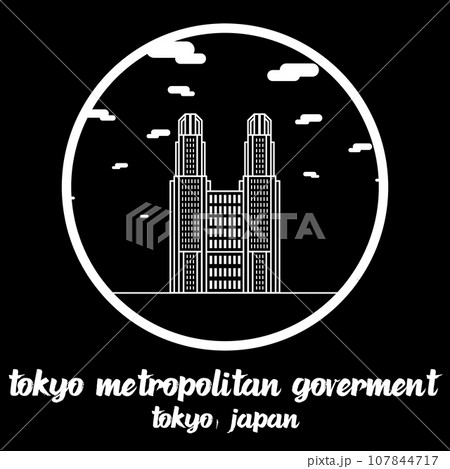 Circle Icon line Tokyo Metropolitan Goverment. vector illustration 107844717