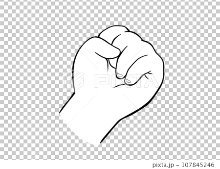 Child's hand Goo's hand monochrome 107845246