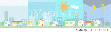 天気と街のイラスト 天気と街のイラスト 107846264