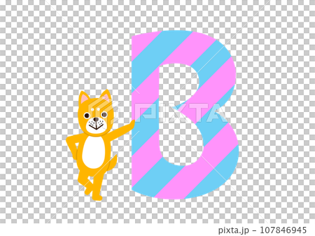 可愛的動物和字母 B 和狗 可愛的動物和字母 B 和狗 107846945