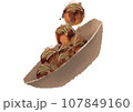 リアルなアナログ風たこ焼きのイラスト素材 107849160