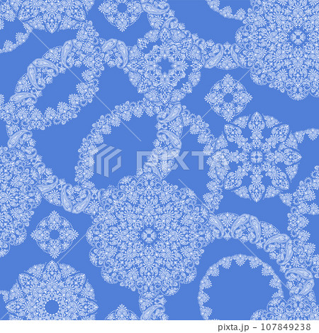 装飾的なオーナメントのシームレスな図案, 107849238