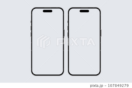 Mobile phone mockup, Smartphone template, Telephone vector mock up, Phone technology illustration, Simple smart phone mock 107849279