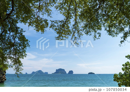 Famous Phranang cave at Raylay Railay Beach Krabi Thailand 107850034