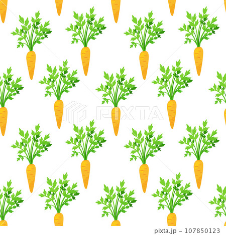 Seamless pattern with carrot. Vector repeat food pattern 107850123