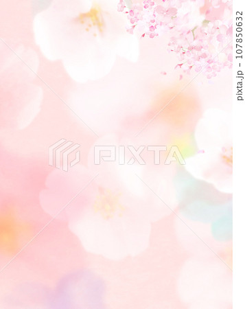やさしい桜の背景素材 107850632