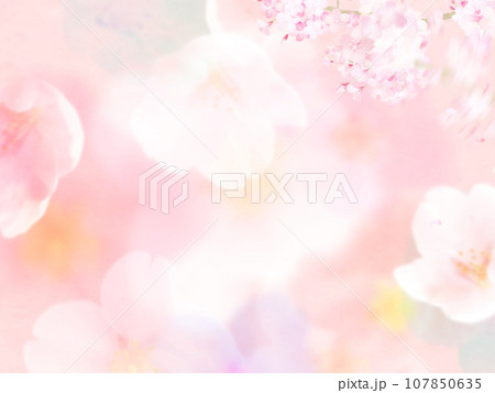 やさしい桜の背景素材 107850635