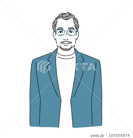 笑顔の中高年男性 107850974